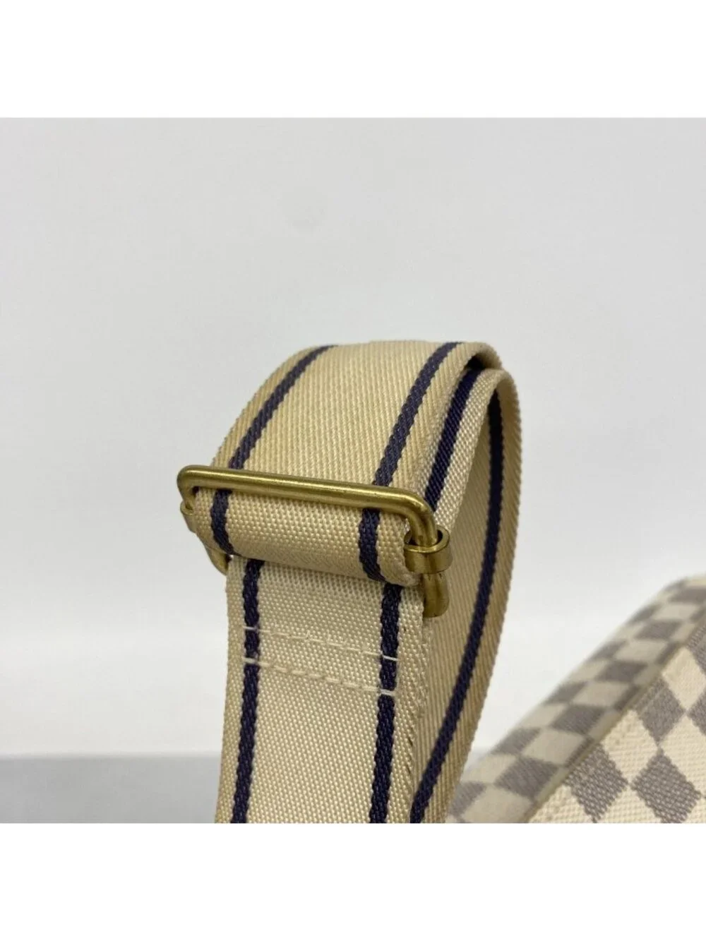 Louis Vuitton Shoulder Bag Damier Azur Naviglio White